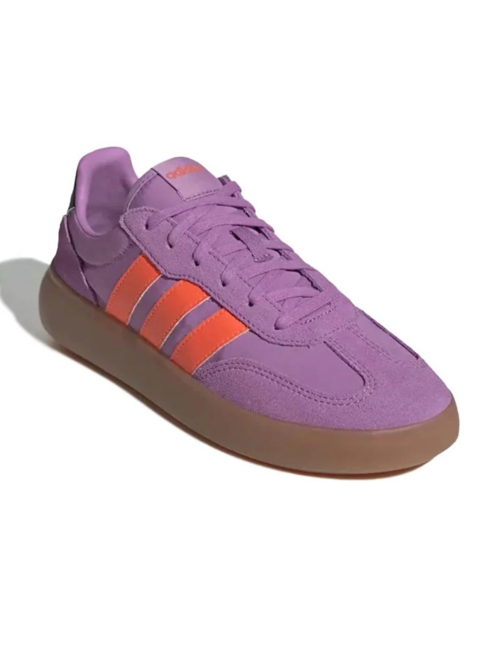 adidas Barreda Women's Sneaker in Purple with Orange Stripes 985999 - Picture 4 of 8